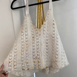 White crochet cute top